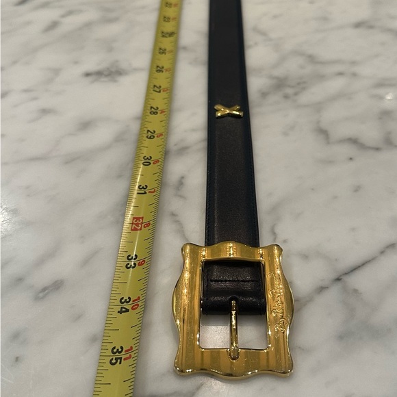 Paloma Picasso Women’s Navy / Black Leather Belt - SIZE M (75) - Picture 12 of 14